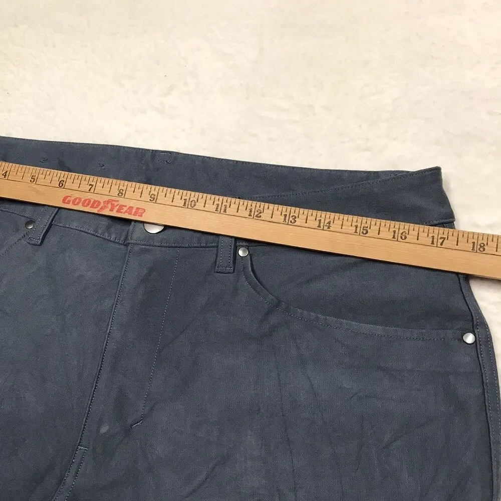 LULULEMON ABC Pant Men 34x33 Blue Slim Fit Utilitech Abrasion Chino LM5ABOS